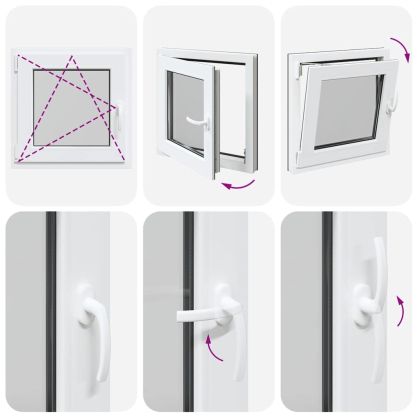 Прозорец за мазе "RISOR" 50x50 см Отварящо-отваряем DIN ляв антрацит