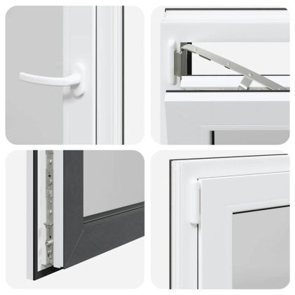 Прозорец за мазе "RISOR" 50x50 см Отварящо-отваряем DIN ляв антрацит