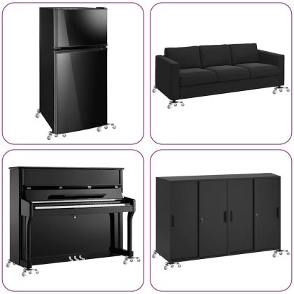 Мебелни колелца 4 бр. с повдигач 19x17,5x6 см стомана 1000 кг