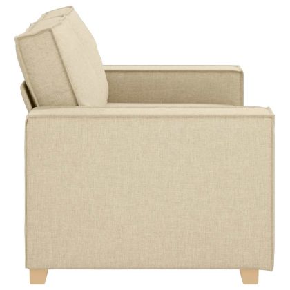 Двуместен диван, кремав, 120 см, плат