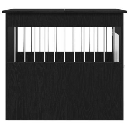 Кучешка клетка, черен дъб, 80x64,5x71 см, инженерно дърво