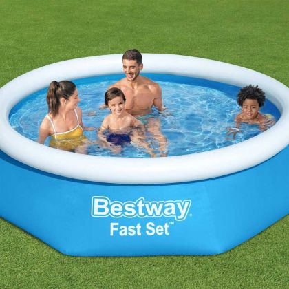 Bestway Fast Set Кръгъл надуваем басейн, 244x61 см, 57265