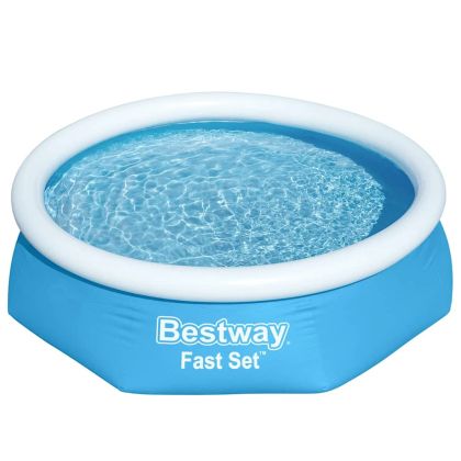 Bestway Fast Set Кръгъл надуваем басейн, 244x61 см, 57265