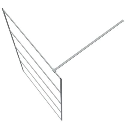 Параван за баня сребрист 115x195 см прозрачно ESG стъкло