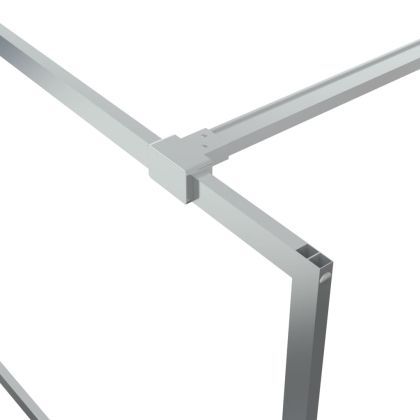 Параван за баня сребрист 115x195 см прозрачно ESG стъкло