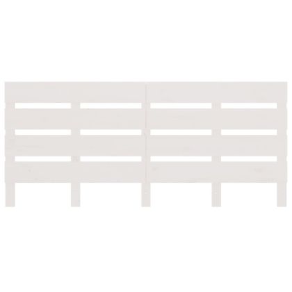 Табла за спалня, бяла, 135x3x80 см, борово дърво масив