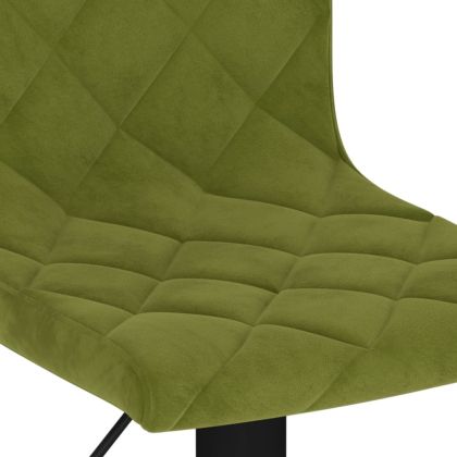 Бар табуретки, 2 бр, светлозелени, кадифе