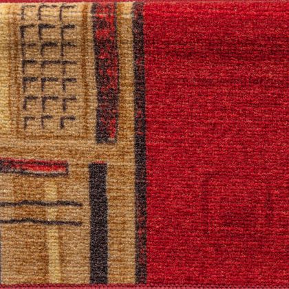 Самозалепващи стелки за стълби, 10 бр, 65x21x4 см, червени