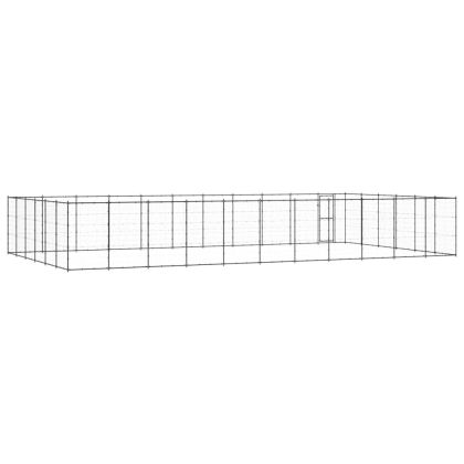 Външна клетка за кучета, стомана, 79,86 м²