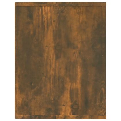 Шкаф за обувки, опушен дъб, 75x35x45 см, инженерно дърво