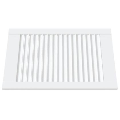 Врати за шкафове решетен дизайн 4 бр бял 61,5x39,4 см бор масив