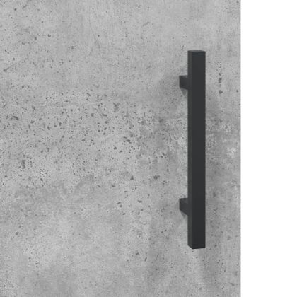 Сайдборд, бетонно сив, 69,5x34x90 см, инженерно дърво