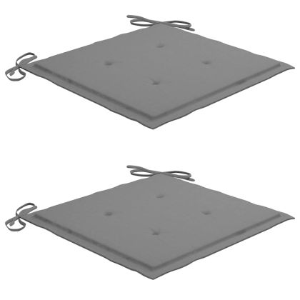 Сгъваеми градински столове, 2 бр, с възглавници, акация масив
