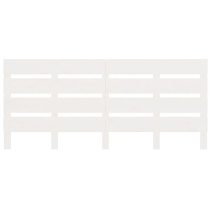 Рамка за легло без матрак, бял, 140x190 см, бор масив