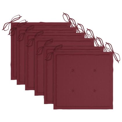 Стифиращи градински столове с възглавници 6 бр тик масив