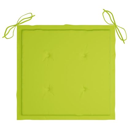 Стифиращи градински столове с възглавници 6 бр тик масив