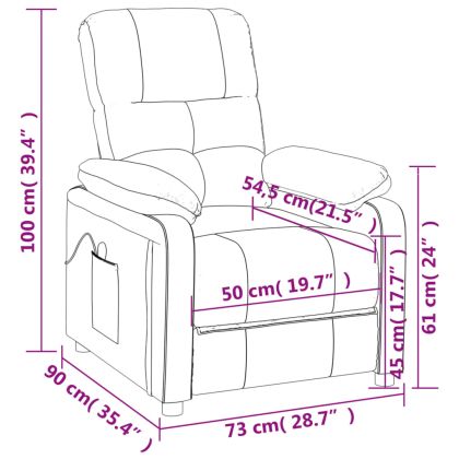 Масажен стол, черен, текстил
