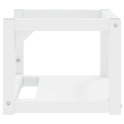 Рамка за мивка за баня стенен монтаж бяла 40x38x31 см желязо