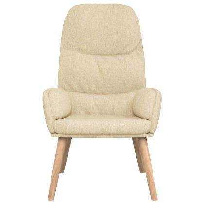 Стол за релакс, кремав, текстил