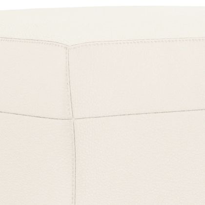 Пейка, кремава, 100x35x41 см, изкуствена кожа