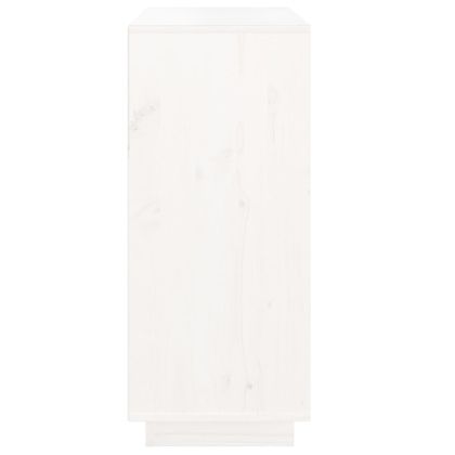Сайдборд, бял, 70x34x80 см, бор масив