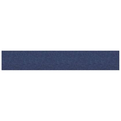 Стенни панели, 12 бр, сини, 90x15 см, плат, 1,62 м²