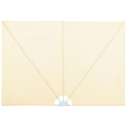 Сгъваема странична тента за тераса, кремава, 400x200 см