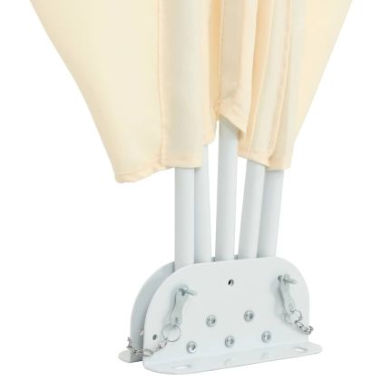 Сгъваема странична тента за тераса, кремава, 400x200 см