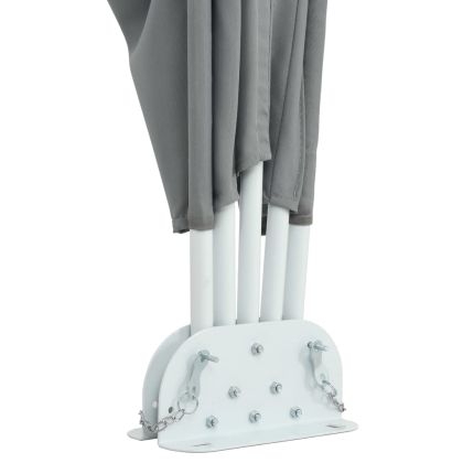 Сгъваема странична тента за тераса, сива, 400x200 см