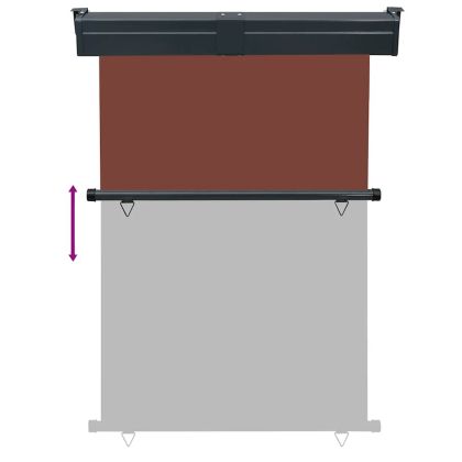 Вертикална тента за балкон, 125x250 см, кафява