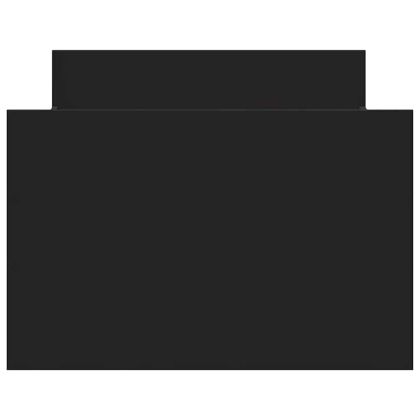 Рамка за легло с горна и долна табла, черна, 75x190 см