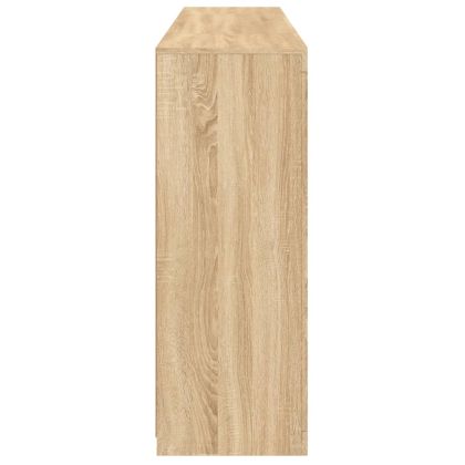 Сайдборди с LED осветление, 3 бр, дъб сонома, инженерно дърво