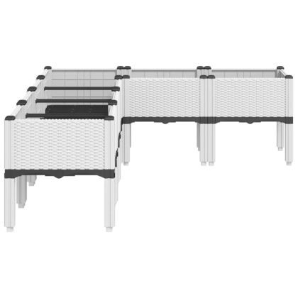 Градинска кашпа с крака, бяла, 160x120x42 см, PP