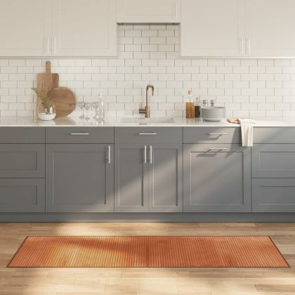 Килим, правоъгълен, кафяв, 60x200 см, бамбук