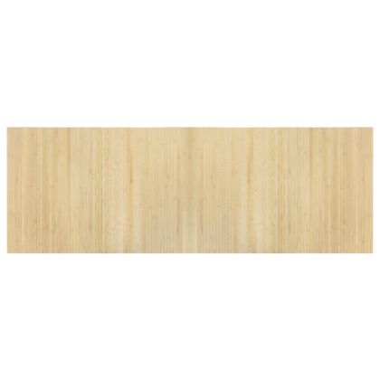 Килим, правоъгълен, светъл натурален, 70x200 см, бамбук