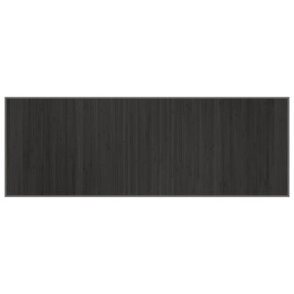 Килим, правоъгълен, сив, 70x200 см, бамбук