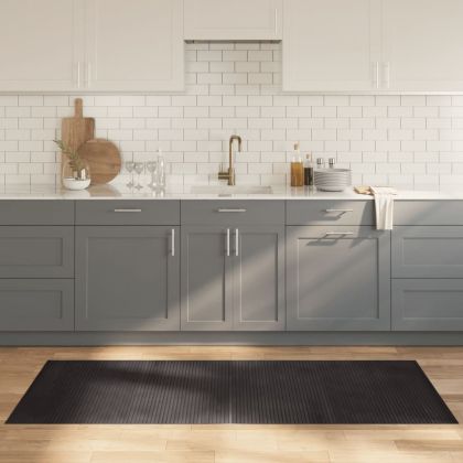 Килим, правоъгълен, тъмнокафяв, 80x200 см, бамбук