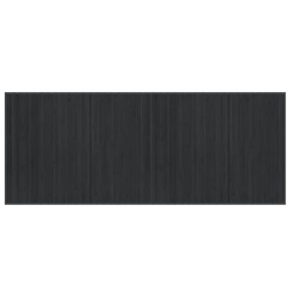 Килим, правоъгълен, сив, 80x200 см, бамбук