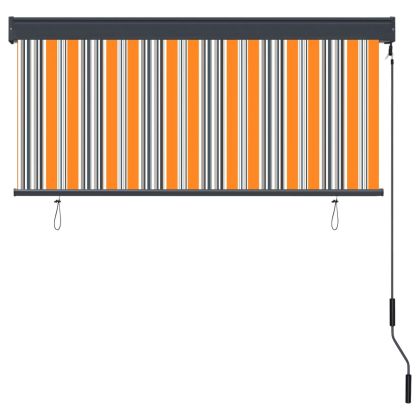 Външна ролетна щора, 140x250 см, жълто и синьо