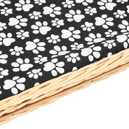 Кошница за кучета, 90x54x35 см, естествена върба