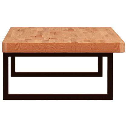 Стенен рафт за мивка, стомана и масивно дърво бук