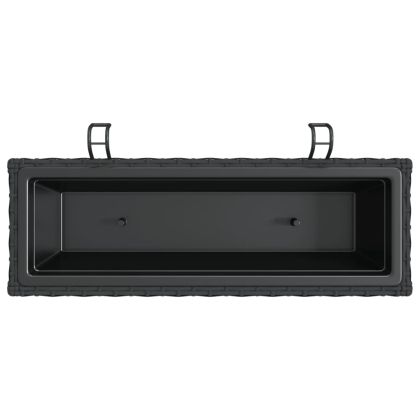 Саксии с куки 2 бр черен полиратан