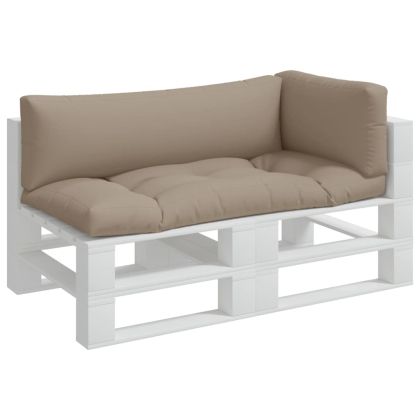 Палетни възглавници, 3 бр, таупе, текстил