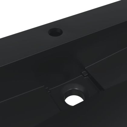 Мивка, 60x38x11 см, минерална/мраморна отливка, черен мат
