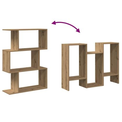 Разделител за стая / библиотека дъб артизан 3 нива 70x24x97 см