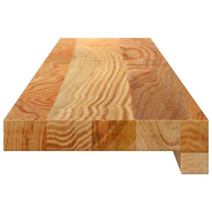 Прозоречни первази, 2 бр, светлокафяви, 90x15x2 см, дъб масив