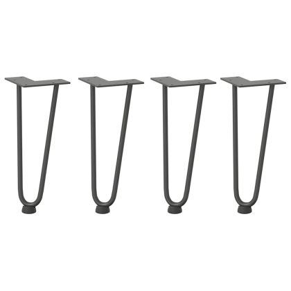 Крака тип „фиби“ за масичка за кафе, 4 бр., антрацит, 30 см, масивна стомана