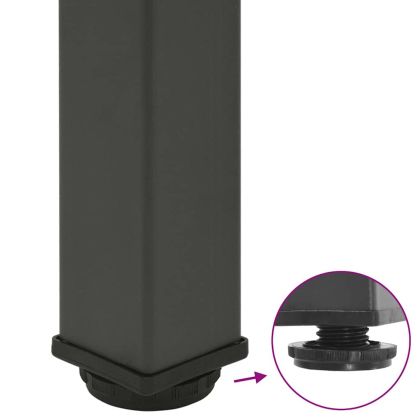 Крака за конзолна маса, 4 бр., антрацит, 72-74 см, стомана