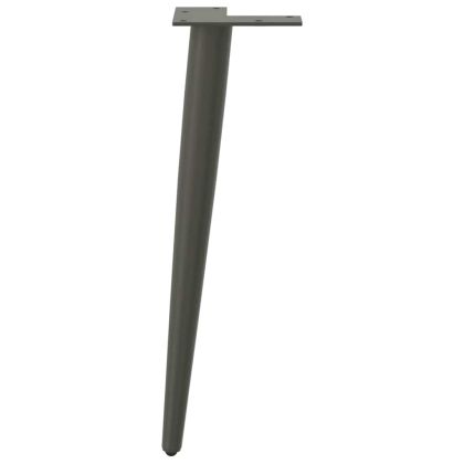 Крака за масичка за кафе, конична форма, 4 бр., антрацит, 42-43 см, стомана