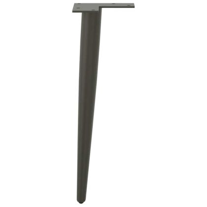 Крака за масичка за кафе, конична форма, 4 бр., антрацит, 42-43 см, стомана